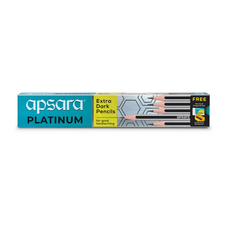 Apsara Platinum Extra Dark Pencils - Pack Of 10 - Image 1